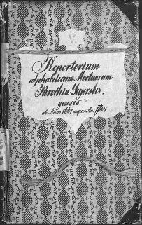 Księgi Zgonów miasta Kyšperk w latach 1641-1784